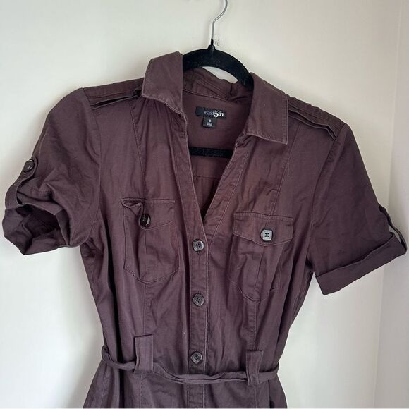 Brown vintage style east fifth button down dress - Picture 5 of 12
